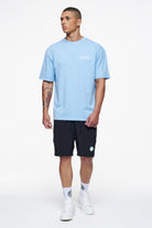 Pegador Leander Oversized Tee Vintage Washed Riviera Blue Ganzkörper Bild aus der Finer Things Kollektion für Herren