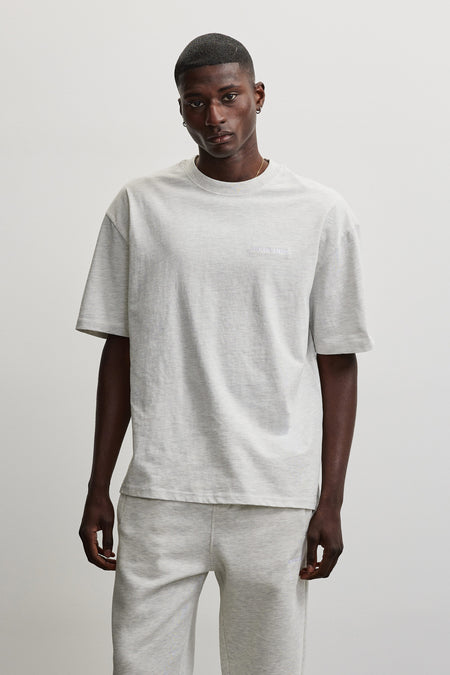 Logo Oversized Tee Cloud Grey Melange