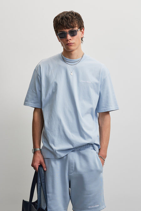 Logo Oversized Tee Ocean Blue