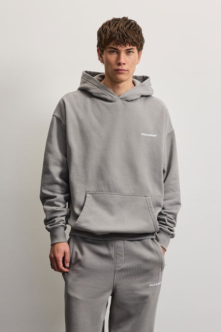 Logo Oversized Hoodie Washed Grey