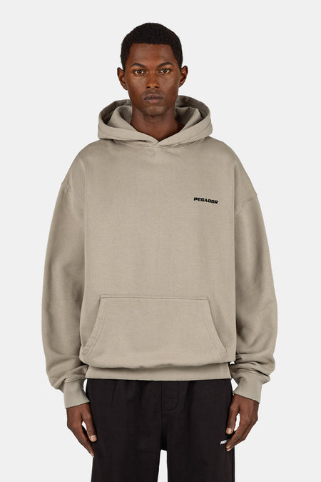 Logo Oversized Hoodie Washed Flint Grey