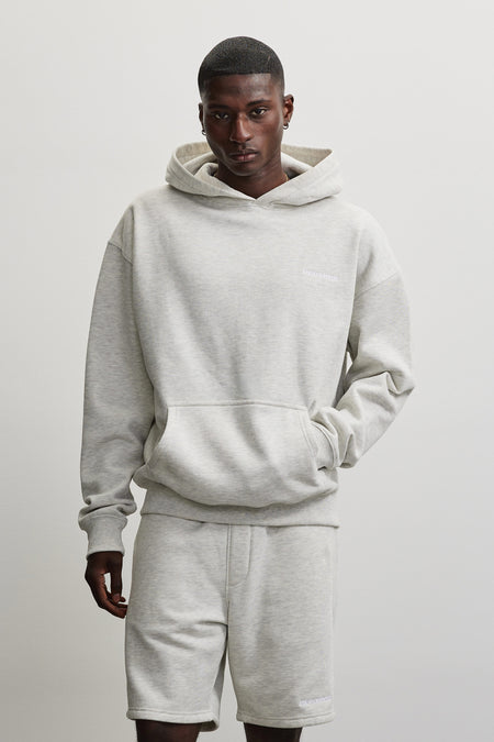 Logo Oversized Hoodie Cloud Grey Melange