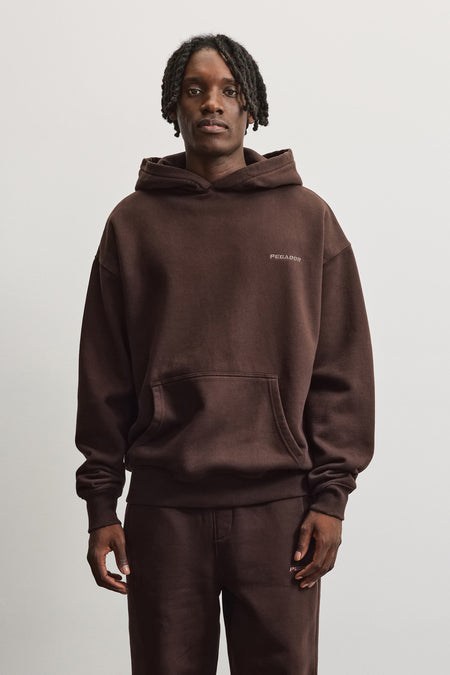 Logo Oversized Hoodie Deep Brown