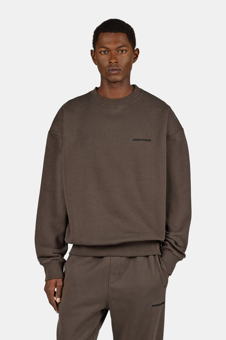 Logo Oversized Sweater Washed Walnut Brown Black