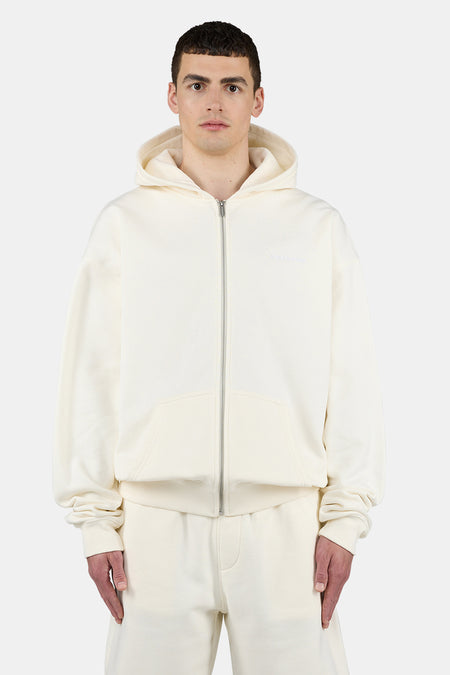 Logo Oversized Sweat Jacket Washed Unbleached