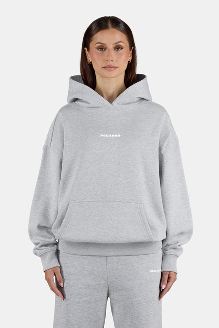 Clarita Logo Oversized Hoodie Heather Grey