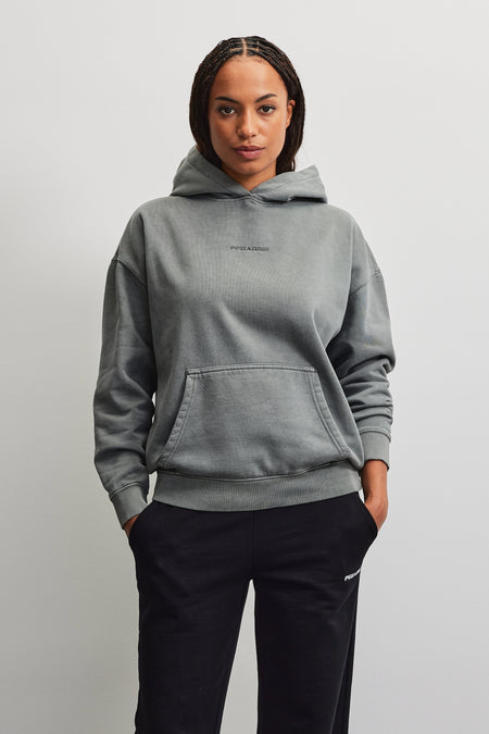 Clarita Logo Oversized Hoodie Vintage Grey