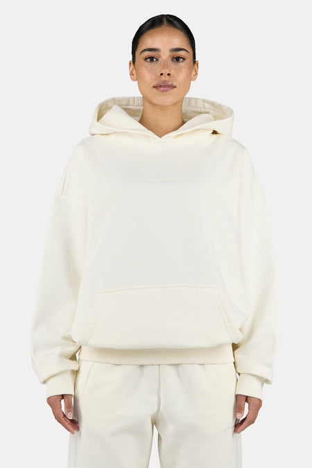 Clarita Logo Oversized Hoodie Unbleached