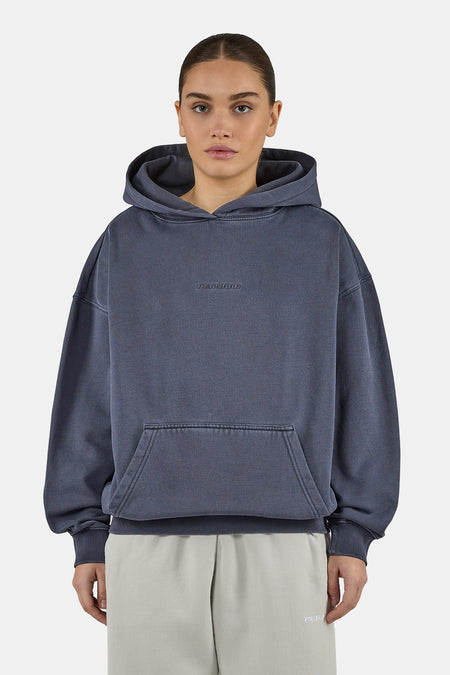 Clarita Logo Oversized Hoodie Vintage Twilight Blue
