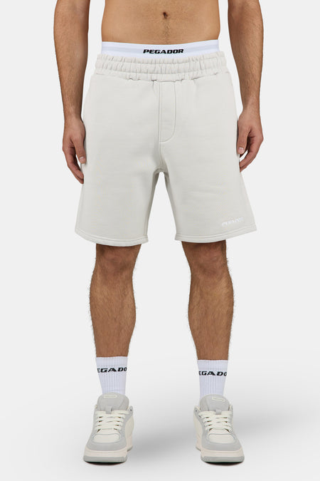 Logo Heavy Sweat Shorts Pure Grey