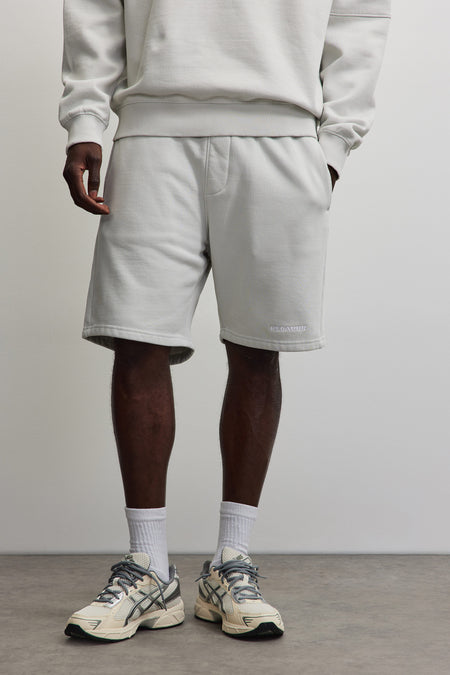 Logo Heavy Sweat Shorts Fog Grey