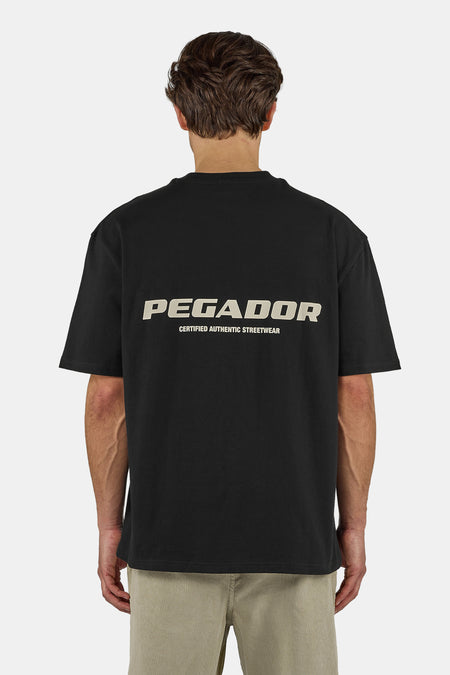 Colne Logo Oversized Tee Washed Black
