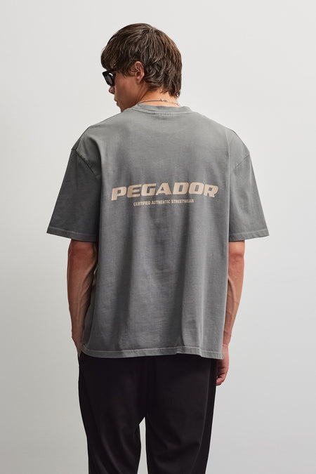 Colne Logo Oversized Tee Vintage Grey