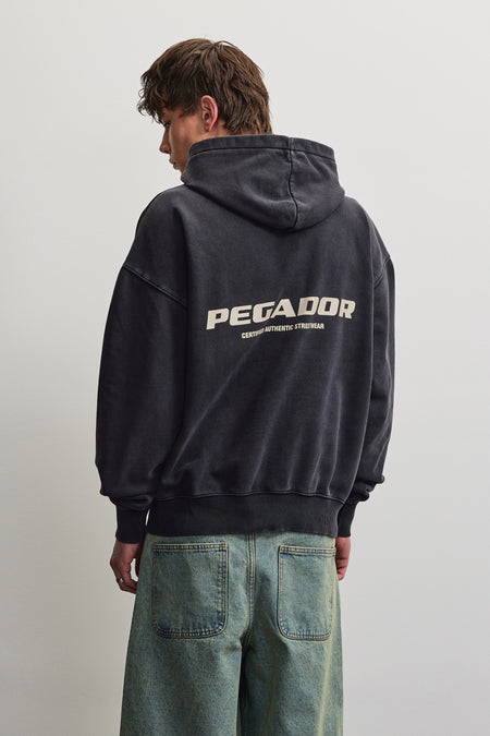 Colne Logo Oversized Hoodie Vintage Black