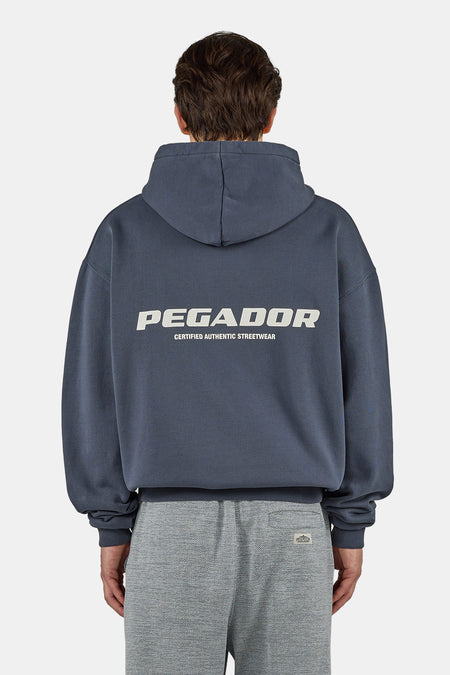 Colne Logo Oversized Sweat Jacket Washed Twilight Blue