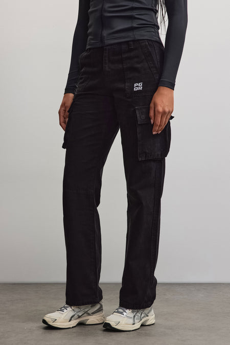 Bodo Wide Cargo Pants Black