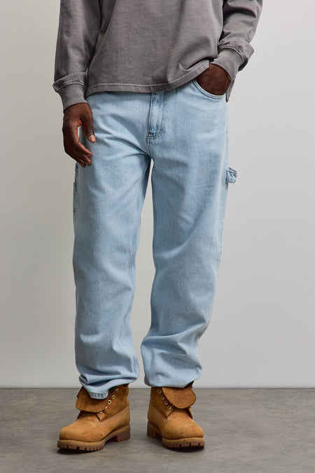 Daule Baggy Workwear Jeans Washed Cold Blue
