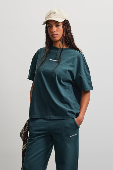 Bracy Oversized Tee Washed Dark Teal