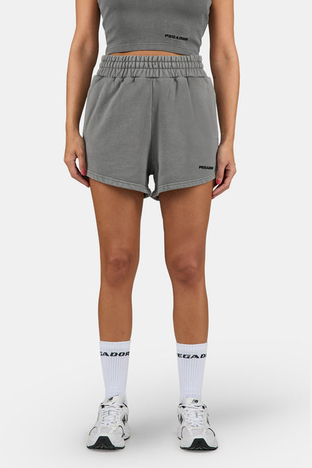 Wiluna High Waisted Sweat Shorts Vintage Grey