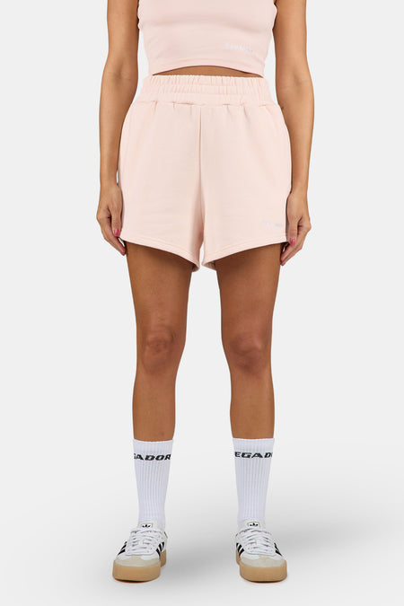Wiluna High Waisted Sweat Shorts Washed Dusty Rose