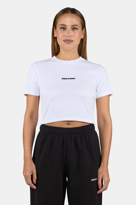 Ines Cropped Baby Tee White