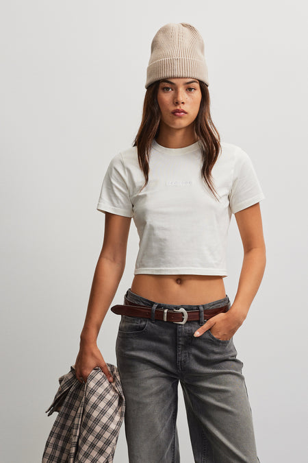 Ines Cropped Baby Tee Unbleached