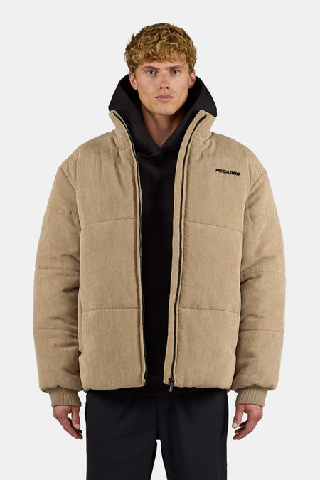 Solin Cord Puffer Jacket Sand