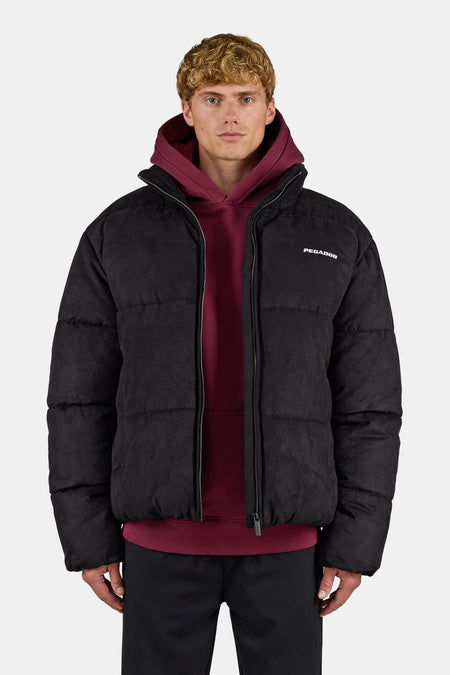 Sidan Velour Puffer Jacket Black