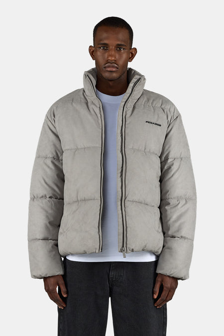 Sidan Velour Puffer Jacket Rock Grey