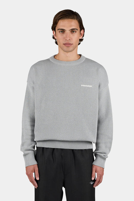 Logo Oversized Knit Sweater Magnet Grey