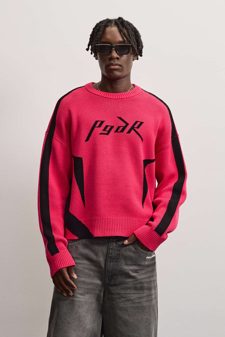 Kazan Boxy Knit Sweater Virtual Pink