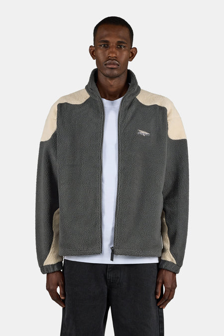 Willett Fleece Jacket Anthracite Light Beige