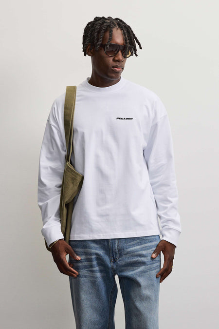 Rusk Logo Oversized Longsleeve White Gum