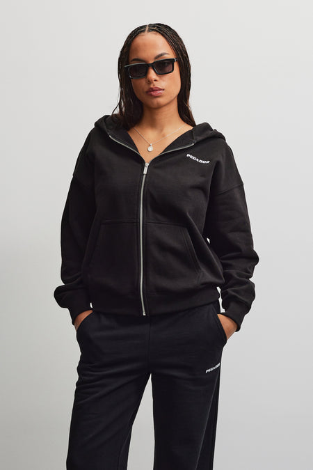 Clarita Oversized Sweat Jacket Washed Black