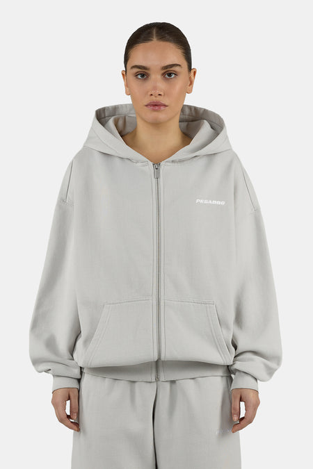 Clarita Oversized Sweat Jacket Washed Fog Grey