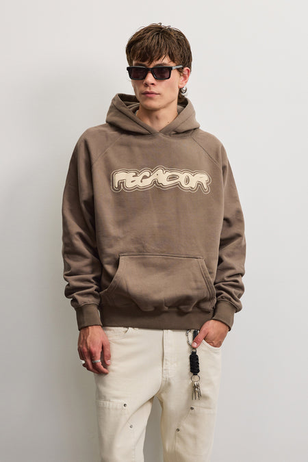 Anclar Oversized Raglan Hoodie Dust Brown
