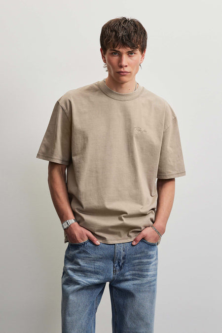 Signar Oversized Tee Vintage Rock Grey
