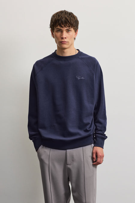 Signar Terry Raglan Sweater Indigo Blue