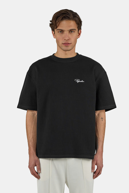 Signar Oversized Rib Tee Washed Black