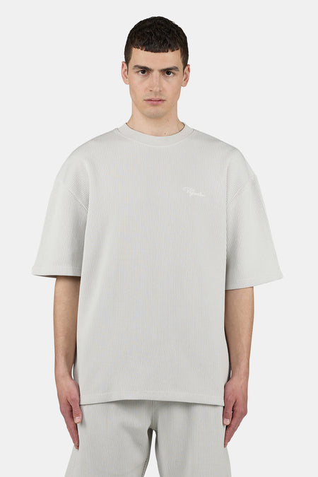 Signar Oversized Rib Tee Washed Pure Grey