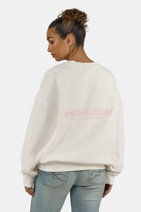 Tory Logo Oversized Sweater Warm White