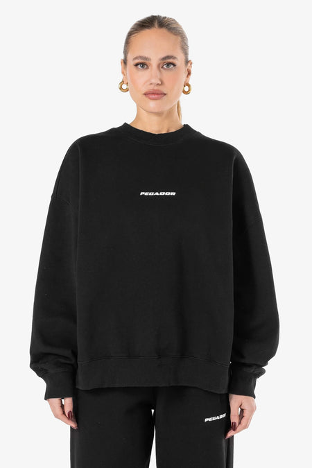 Sela Oversized Sweater Washed Black Gum