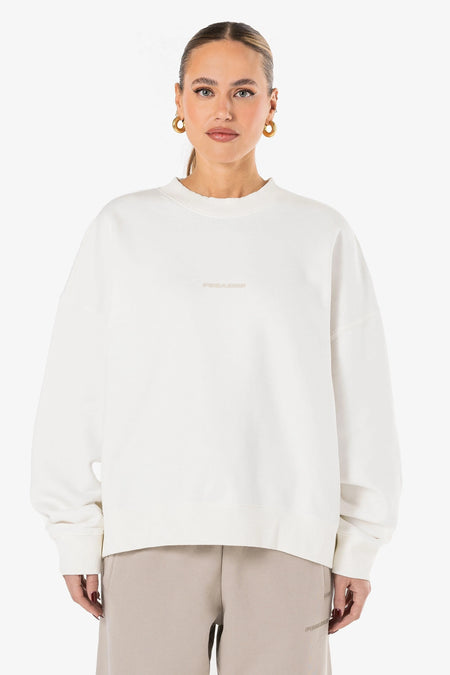 Sela Oversized Sweater Washed Warm White Gum