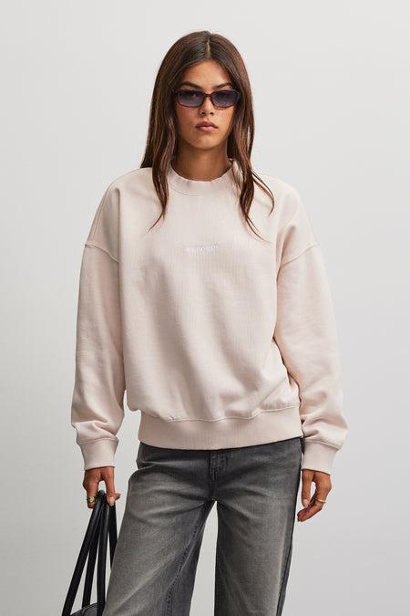 Sela Oversized Sweater Washed Dusty Rose