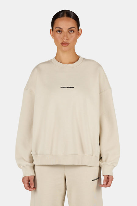 Sela Oversized Sweater Washed Cozy Beige