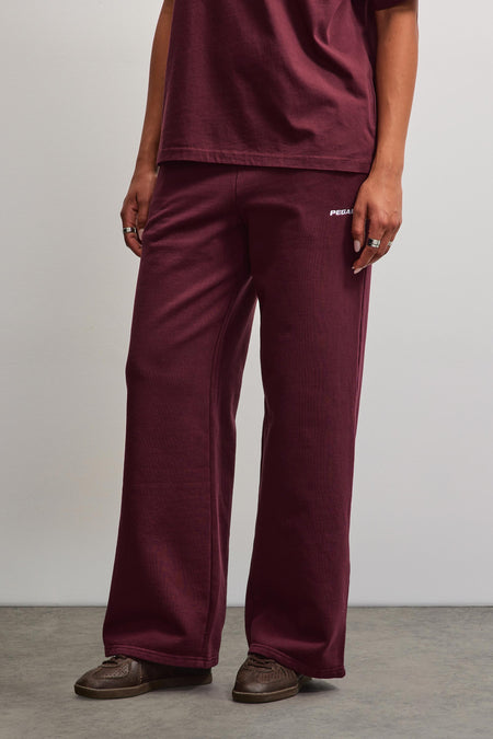 Anni Wide Sweat Pants Dark Red