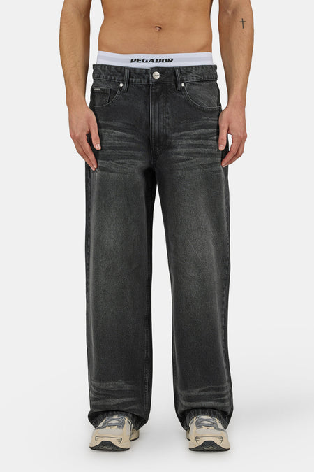 Bece Loose Jeans Sprayed Washed Black