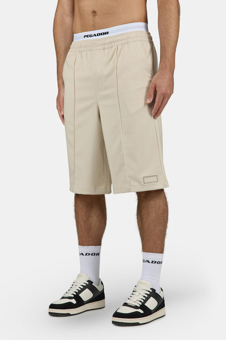 Cason Overknee Shorts Light Beige