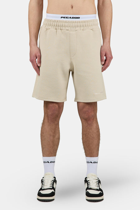 Tate Structured Shorts Washed Light Beige