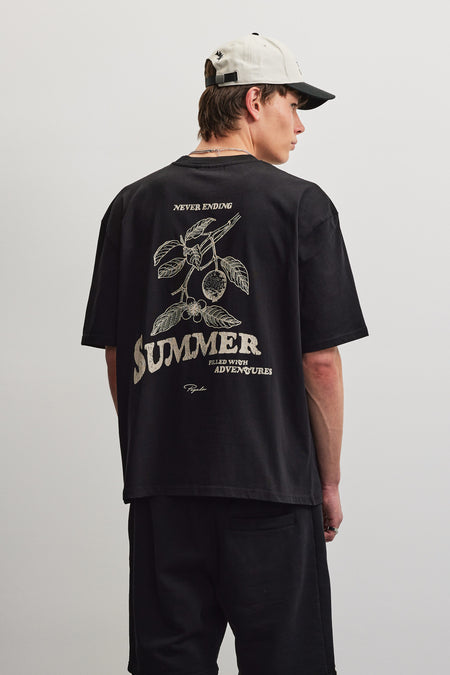 Caberry Oversized Tee Washed Black